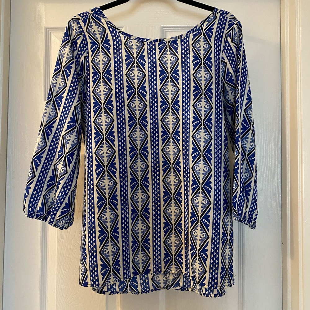 Blue & White blouse